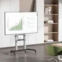 Aisens Soporte de Suelo PRO FT100TE-259 con Ruedas, Negro-Plata
